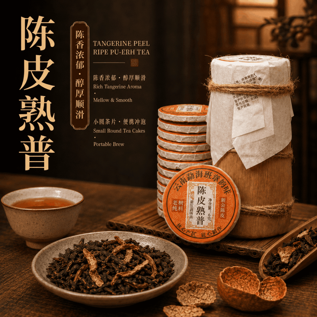 陈皮熟普茶